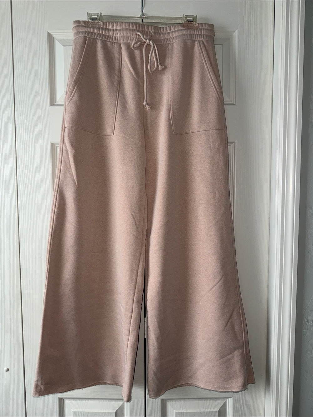 Double Zero Cozy Drawstring Sweatpants - Tan Blush